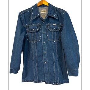 Vintage Do-Nothing Sedgefield Studded Snap Button Jean Jacket EUC